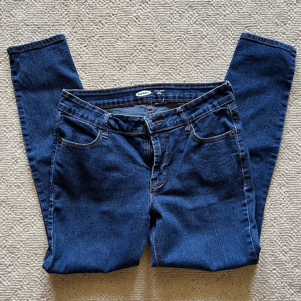 Old Navy women’s Super Skinny Mid-Rise Ankle Jeans